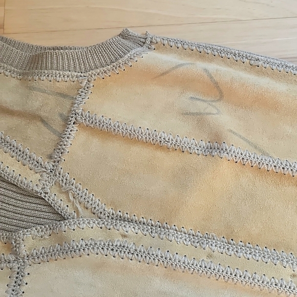 Vintage 70S Genuine Leather Sweater Vest by Joyce LARGE - Picture 8 of 8